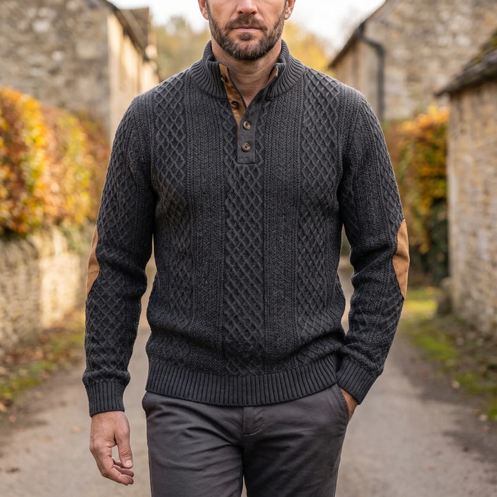 Alexander | Refined Elbow Patch Mens Knit Jumper
