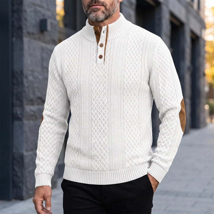 Alexander | Refined Elbow Patch Mens Knit Jumper
