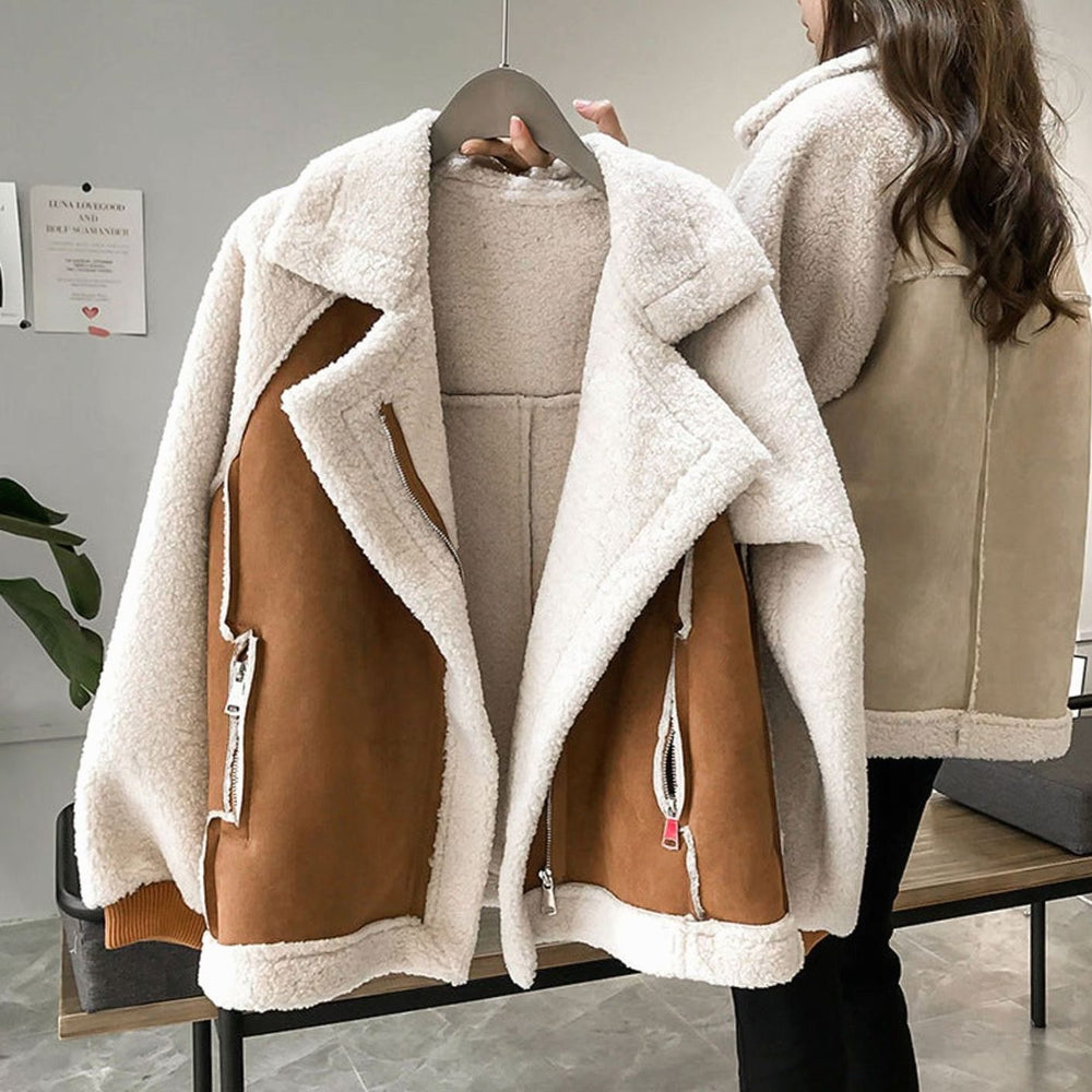 Alice | Effortless Oversized Teddy Coat with Turn-Down Collar
