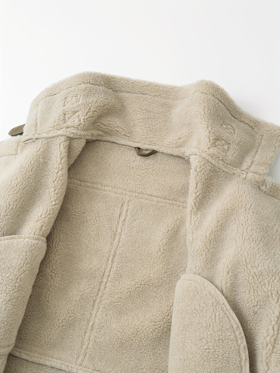 Amelia | Refined Belted Shearling-Look Aviator Jacket