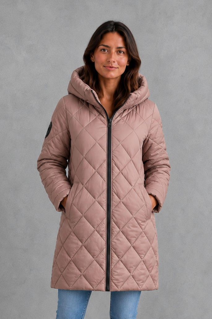 Arabella | Refined Longline Puffer Coat with Hood