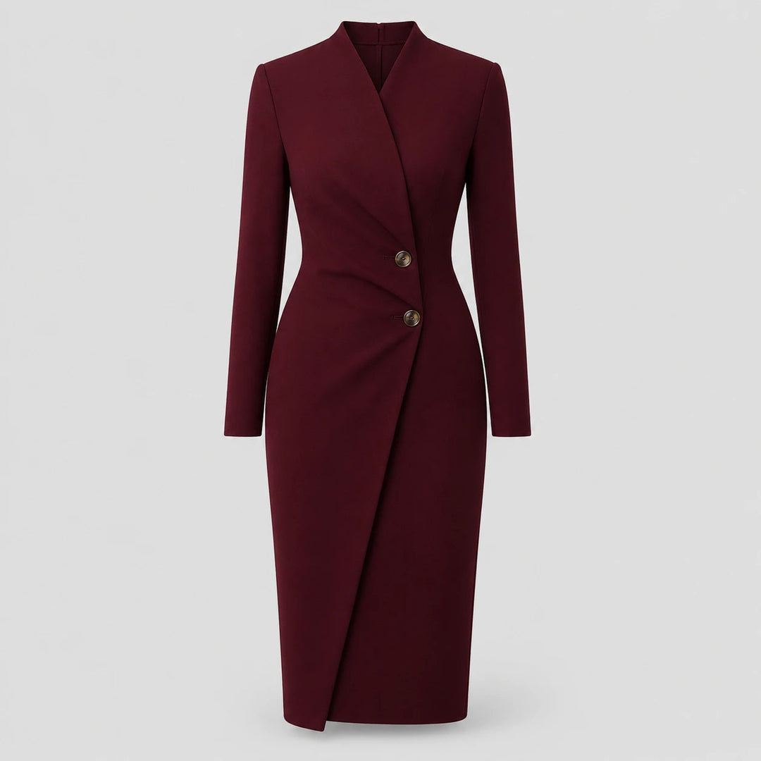 Athena | Polished Wrap Front Blazer Dress