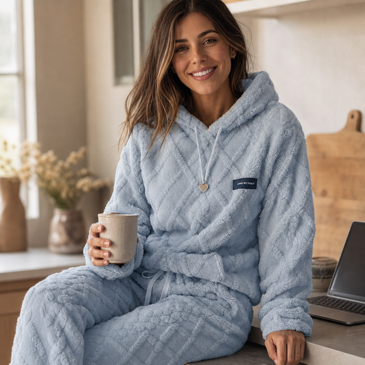 Aurora | Embossed Hooded Two Piece Tracksuit