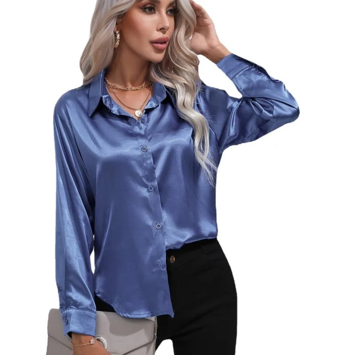 Aurora | Long Sleeve Button Front Party Top