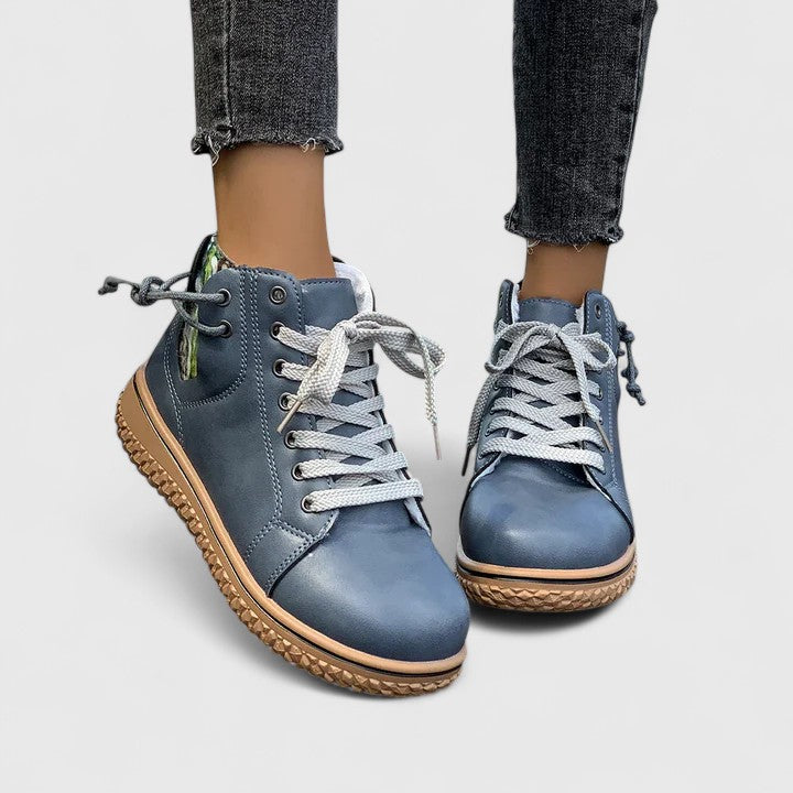 Ayla | Refined Lace-Up Ankle Snow Boots Women