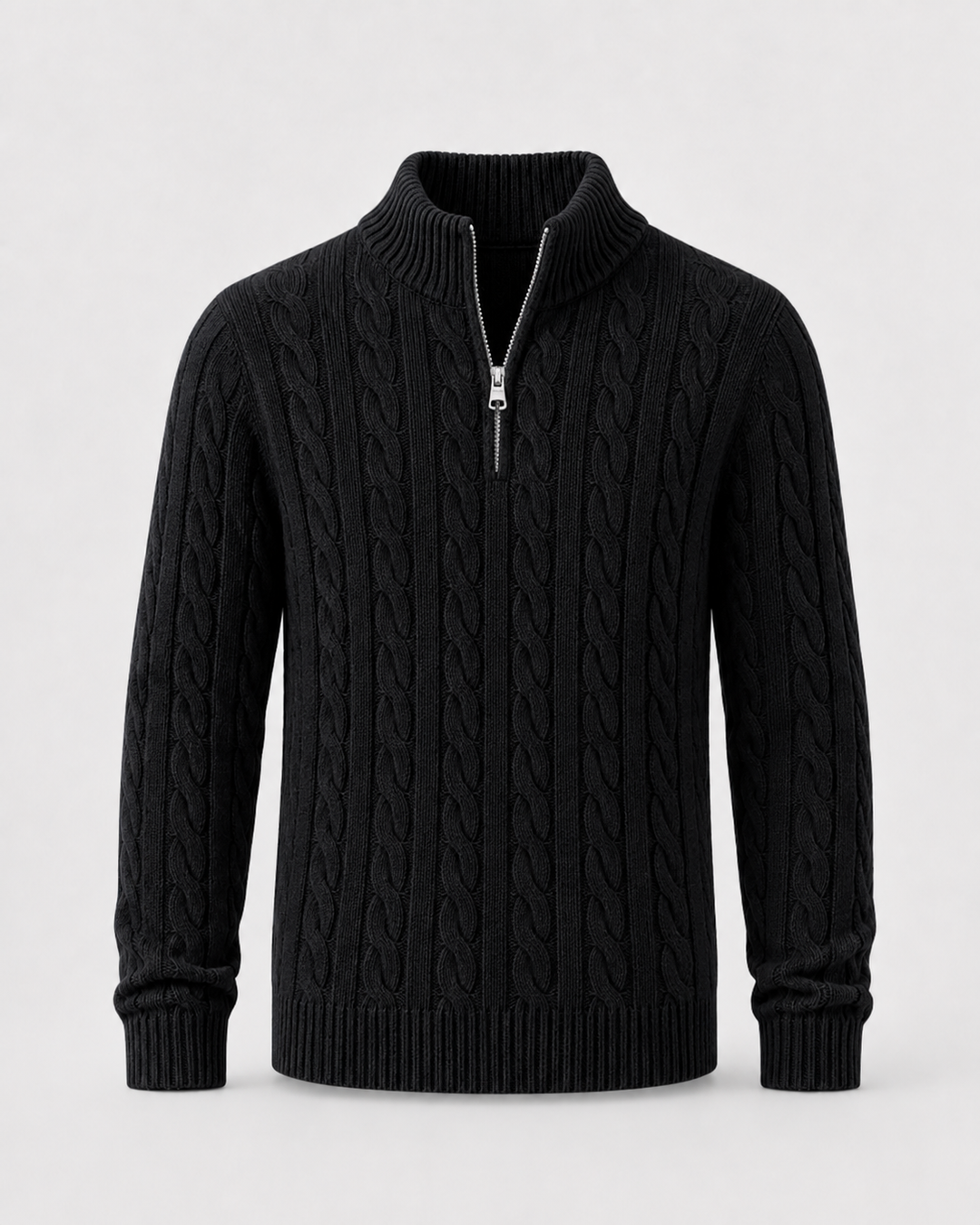 Benjamin | Refined Quarter Zip Mens Knit Jumper