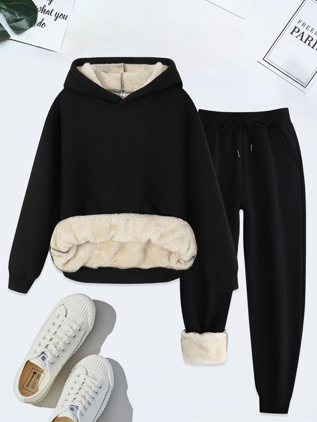 Bonnie | Effortless Hooded Wide Leg Two Piece Tracksuit