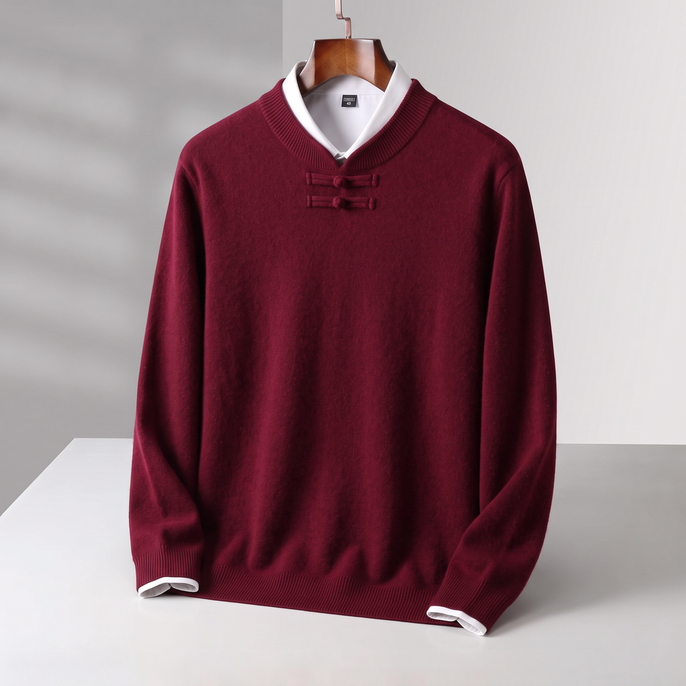 Daniel | Sophisticated V-Neck Mens Knit Jumper