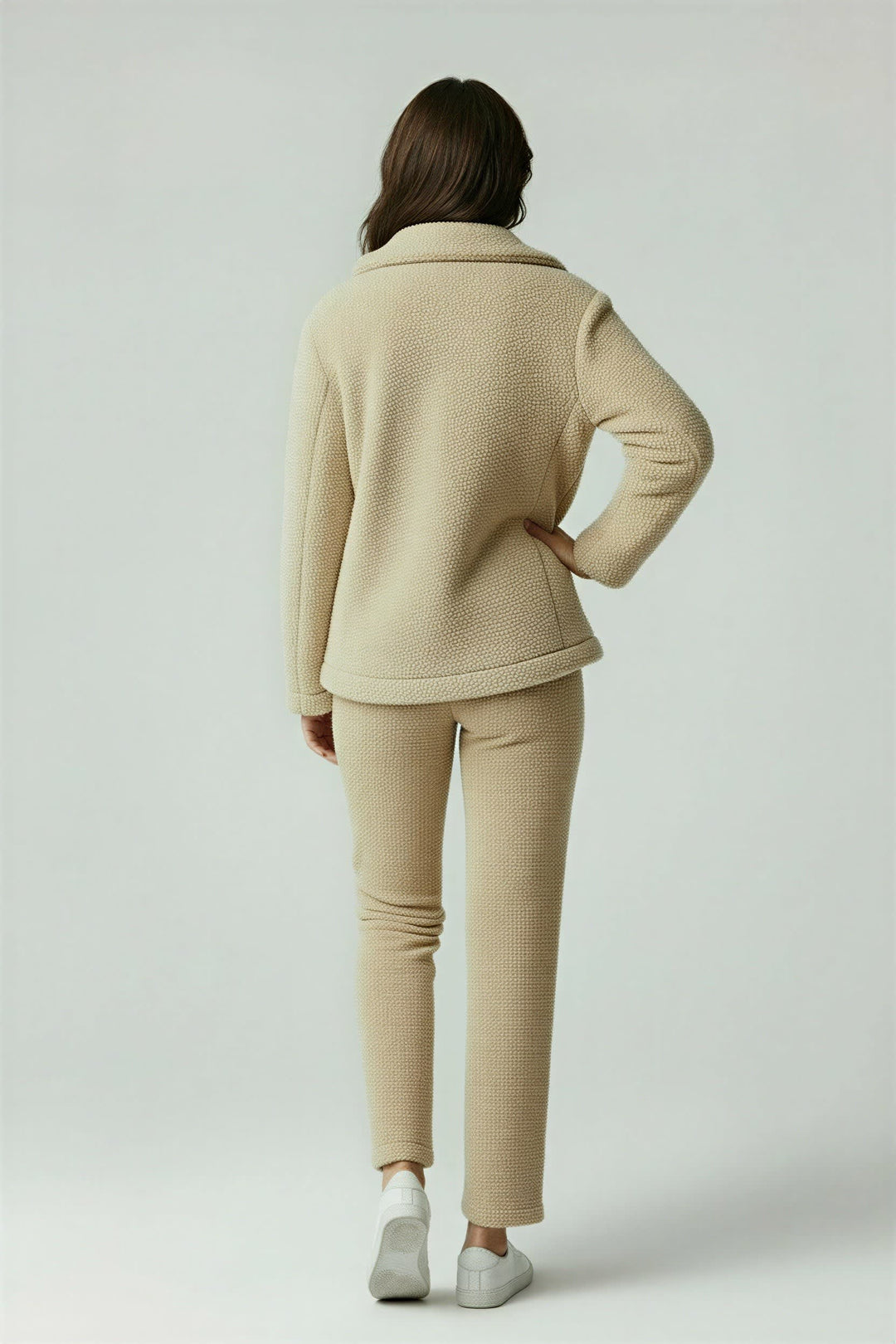 Darcie | Graceful Oversized Notch Collar Teddy Coat