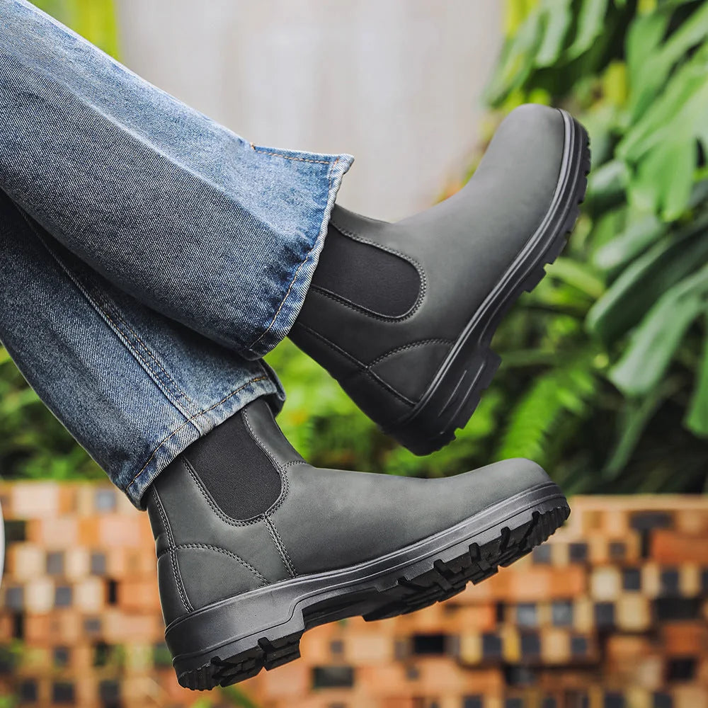 David | Sophisticated Waterproof Wide-Fit Chelsea Boots