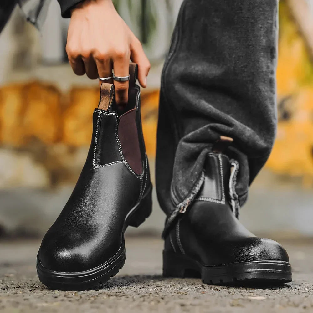 David | Sophisticated Waterproof Wide-Fit Chelsea Boots
