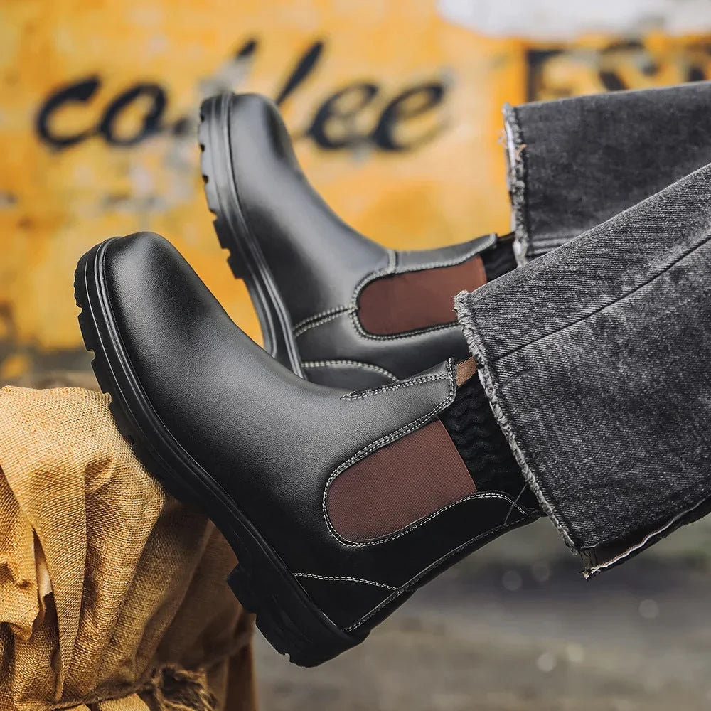 David | Sophisticated Waterproof Wide-Fit Chelsea Boots