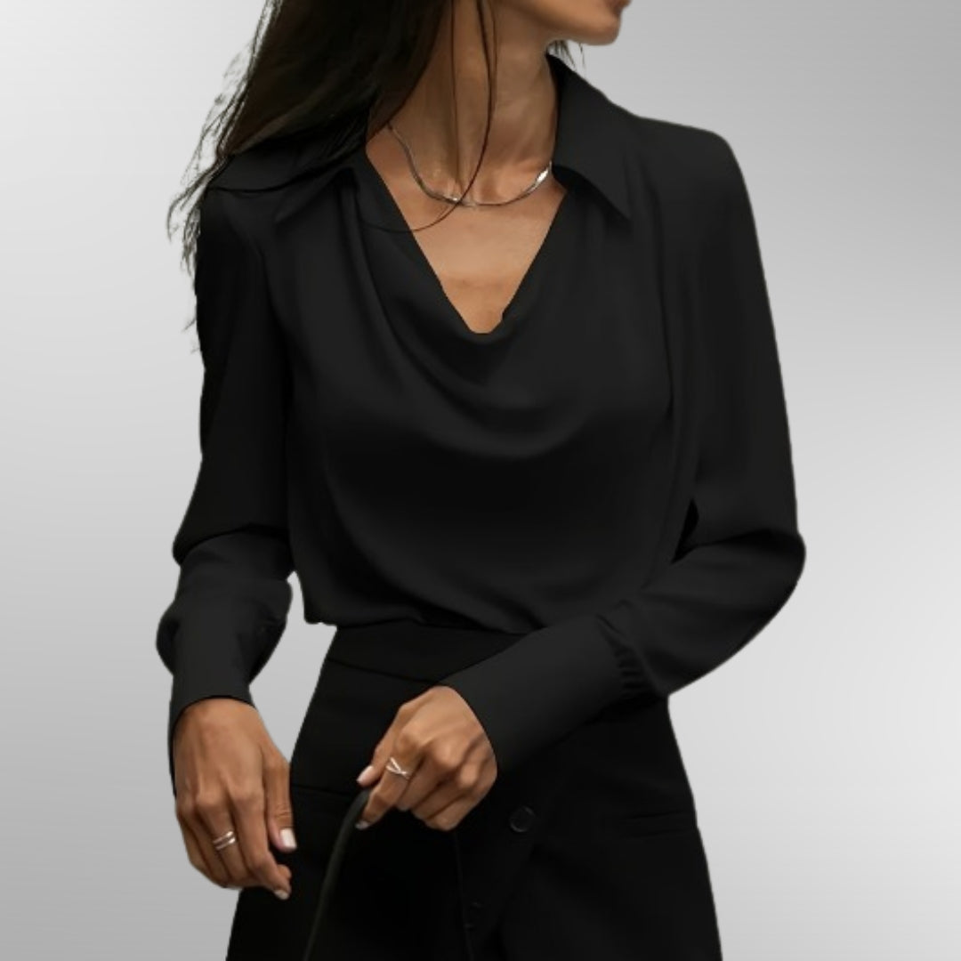 Delilah | Cowl Neck Long Sleeve Party Top