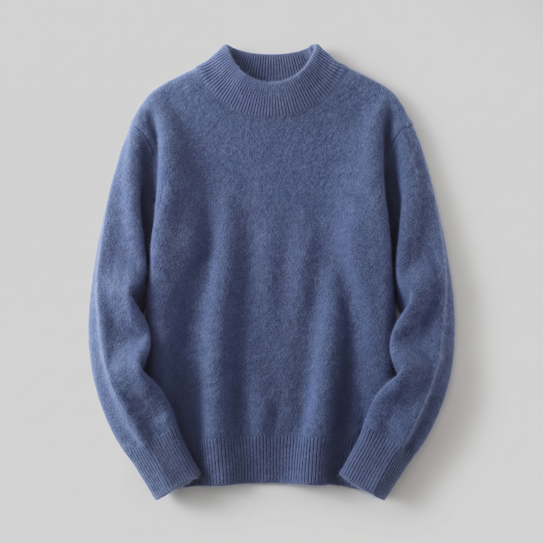Eden | Chic Mock Neck Ribbed Knit Jumper