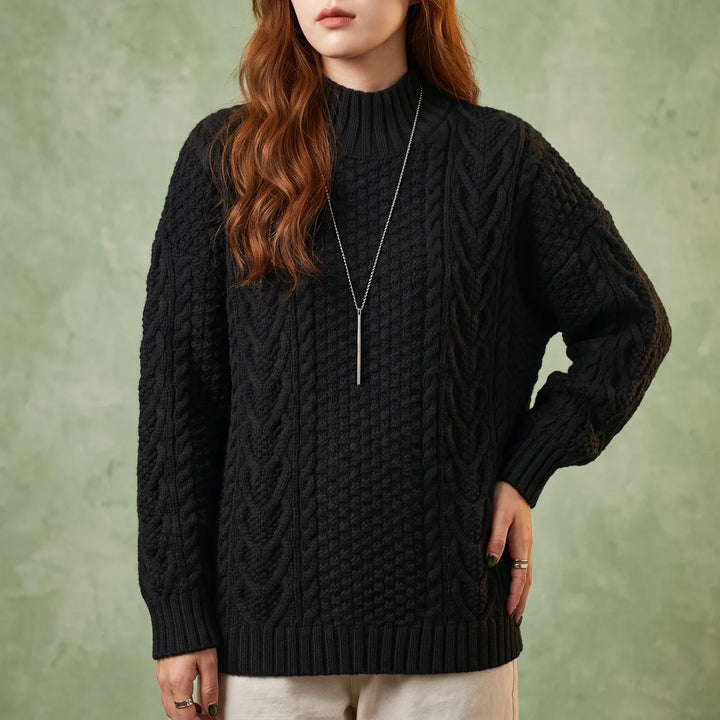 Eleanor | Chunky Mock Neck Womens Knit Jumper