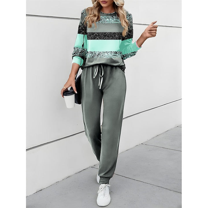 Eliza | Classic Colour Block Striped Tracksuit Co-Ord Set