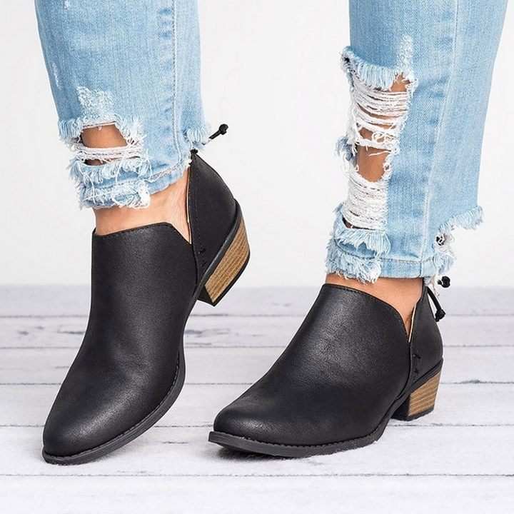 Ellie | Cosy Low Block Heel Ankle Boots