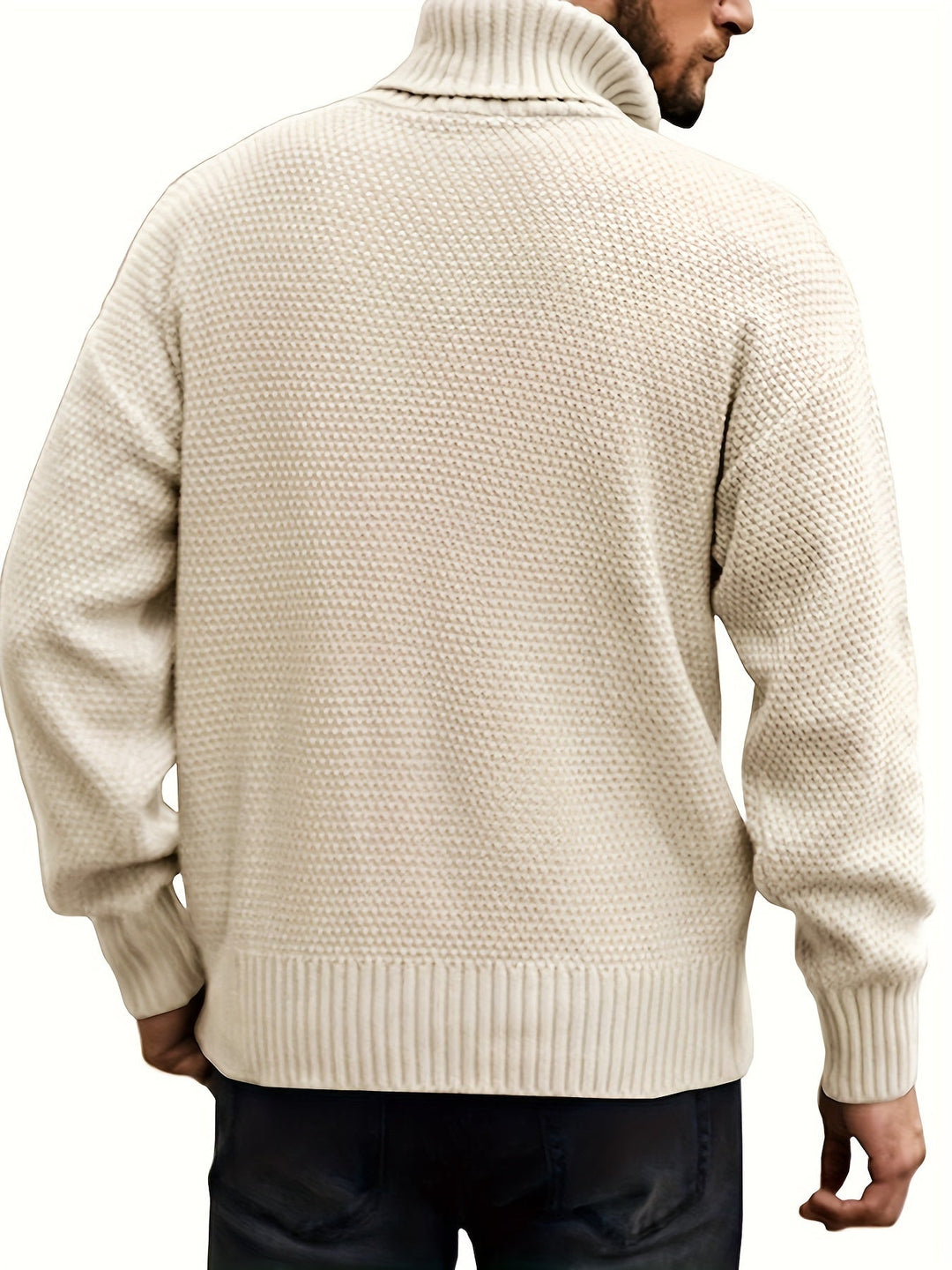 Ellis | Cable Knit Roll Neck Mens Knit Jumper