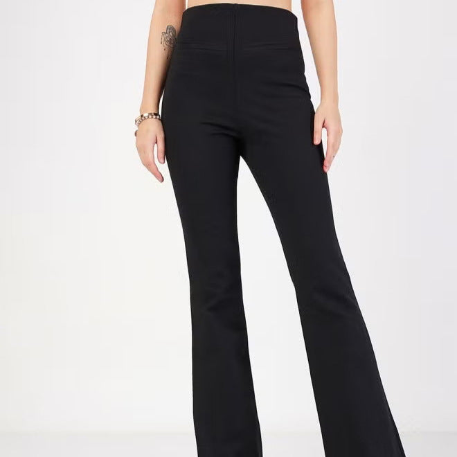 Eloise | Chic High-Waisted Flare Leggings with Ribbed Waistband