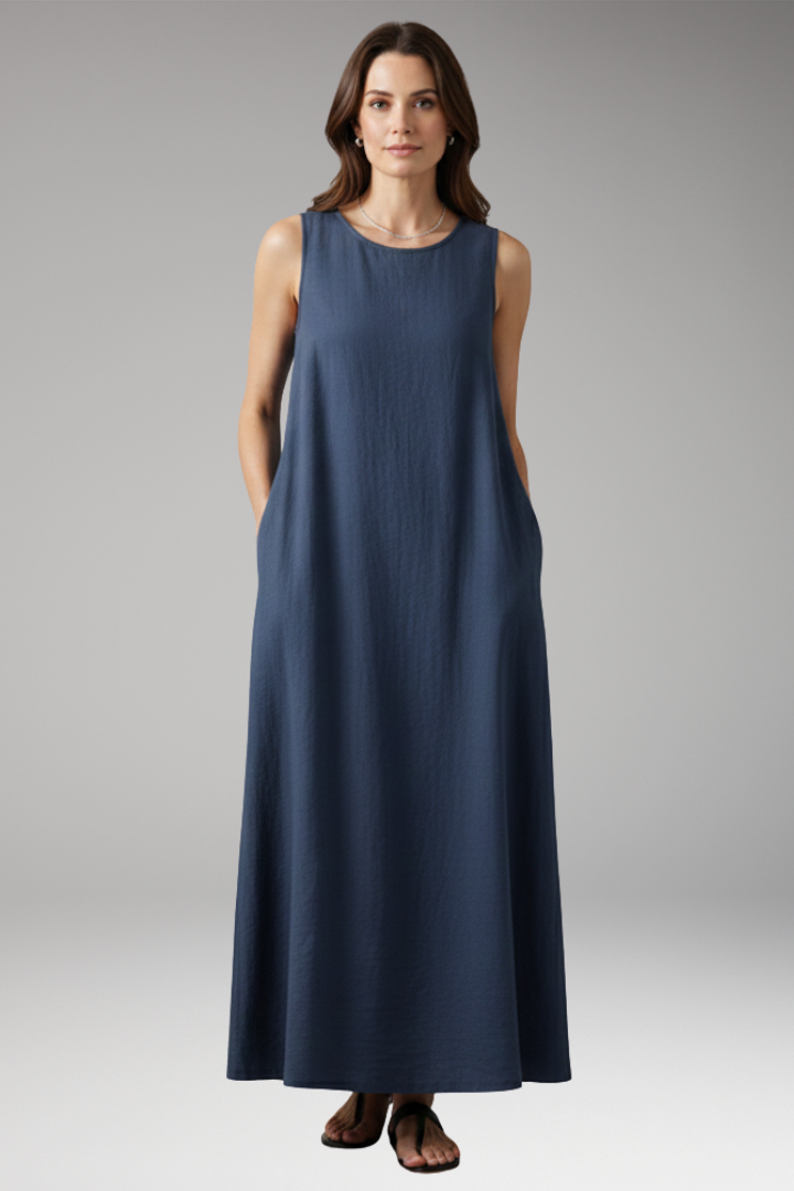 Emma | Chic Sleeveless Pinafore Dress with Pockets