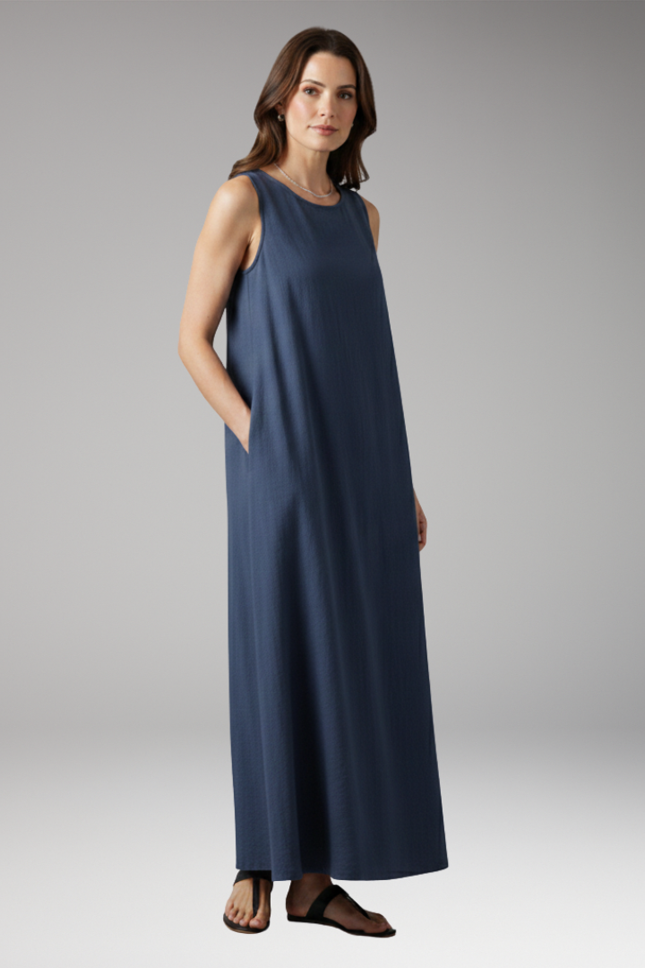 Emma | Chic Sleeveless Pinafore Dress with Pockets