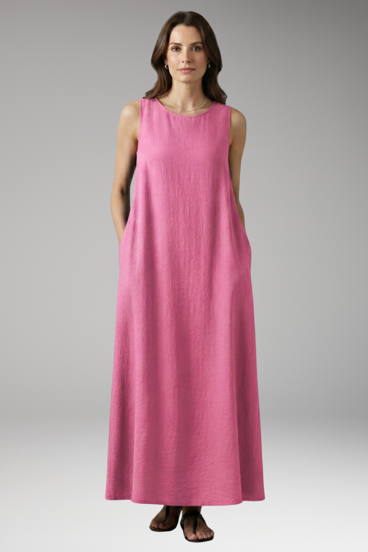 Emma | Chic Sleeveless Pinafore Dress with Pockets