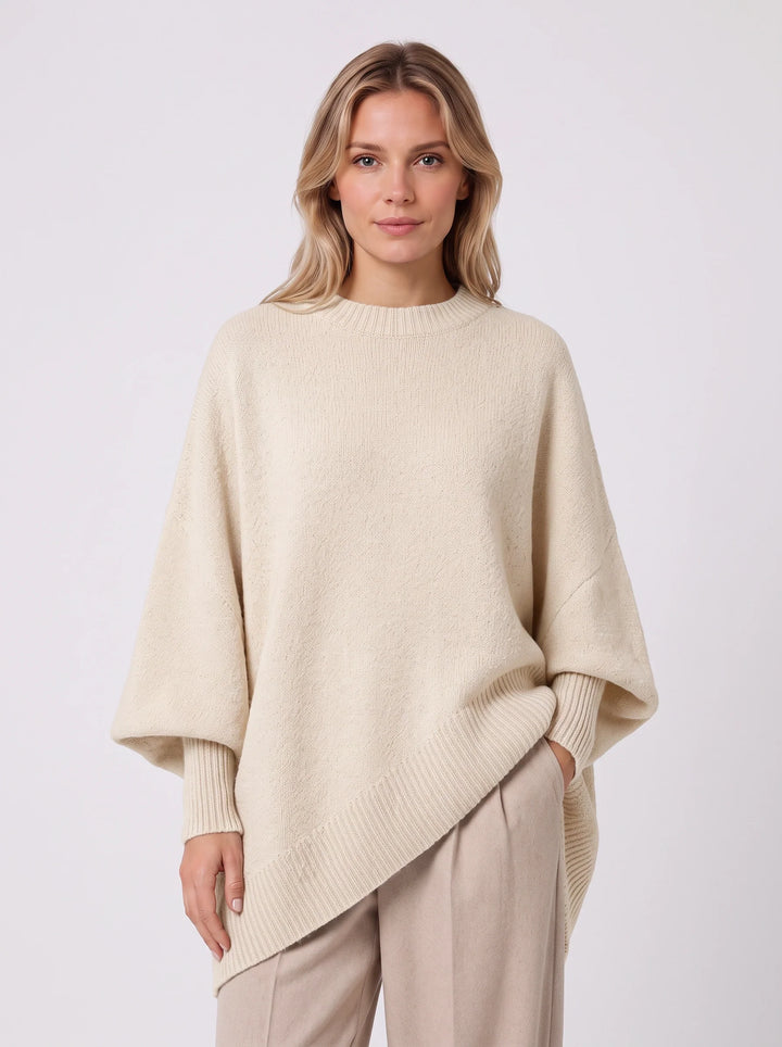 Emma | Elegant Oversized Poncho Style Womens Knit Jumper