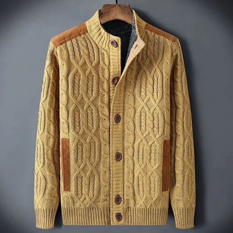 George | Button-Up High Neck Mens Knit Jumper