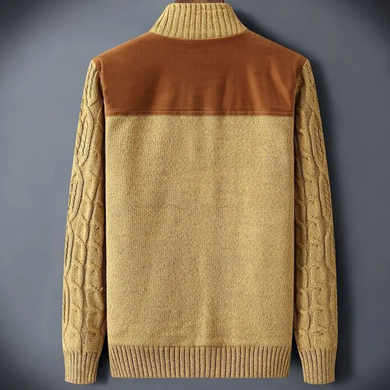 George | Button-Up High Neck Mens Knit Jumper
