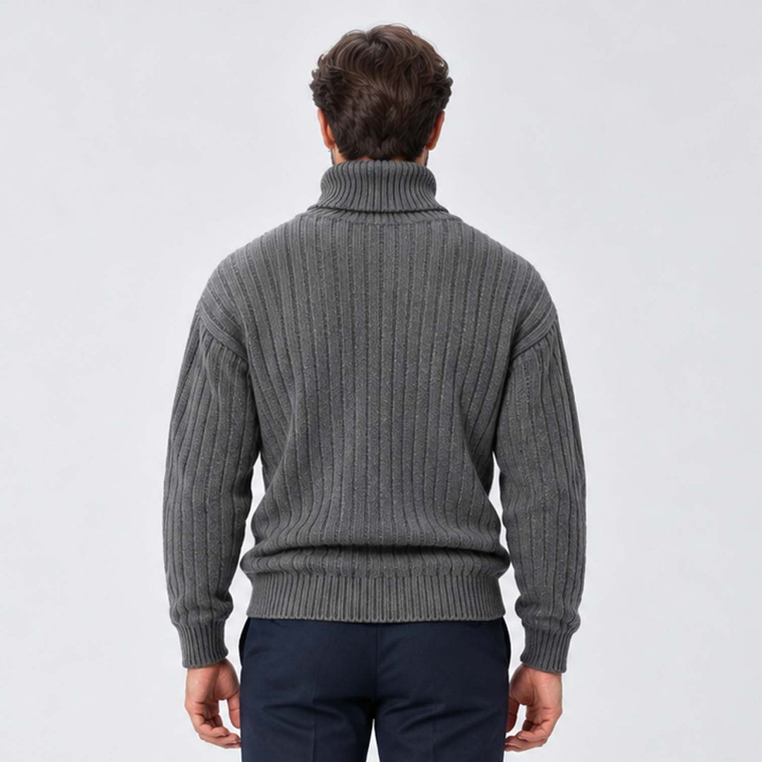 George | Ribbed Roll Neck Mens Knit Jumper