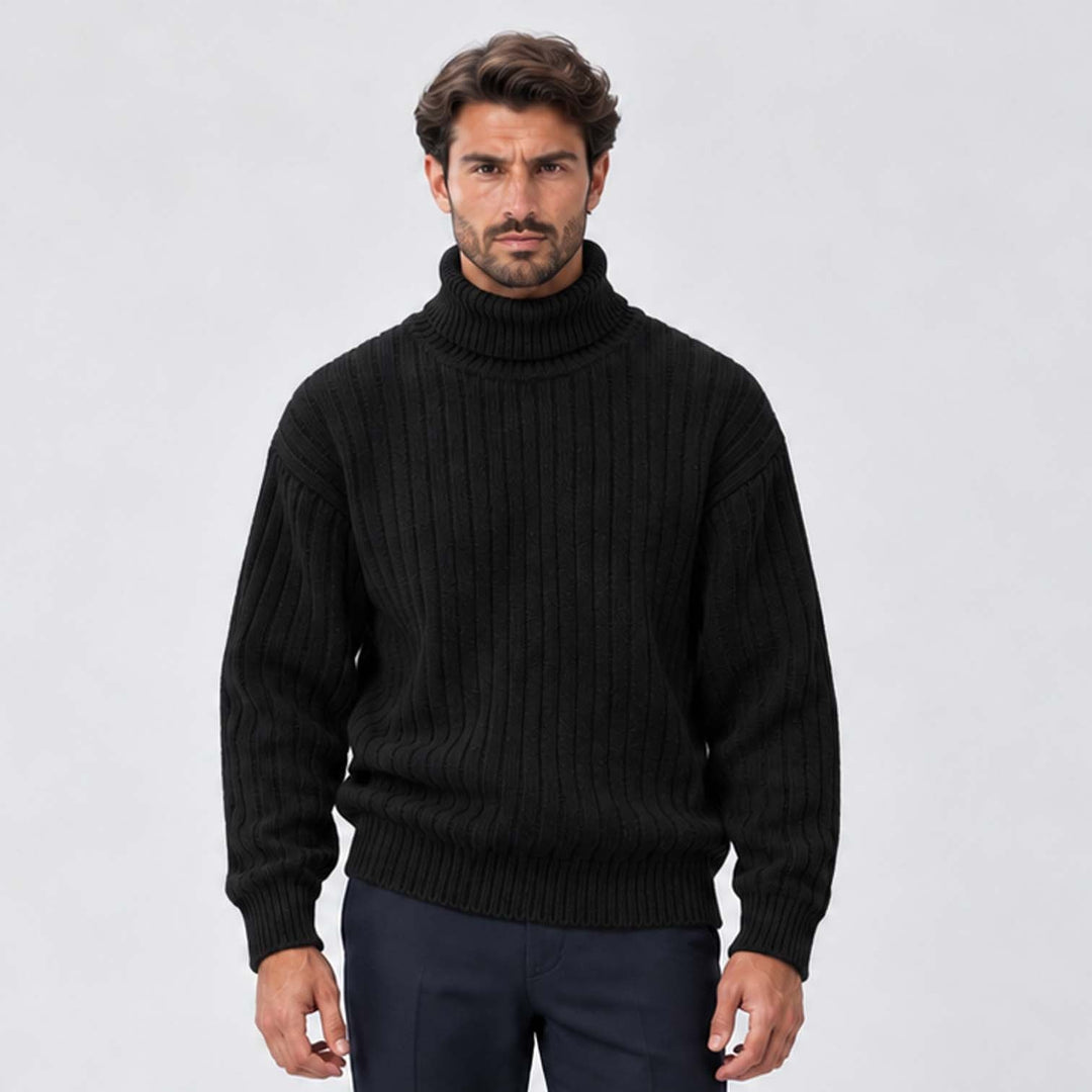 George | Ribbed Roll Neck Mens Knit Jumper