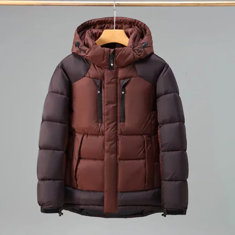 Grayson | Chic Padded Colour-Block Ski Jacket with Hood