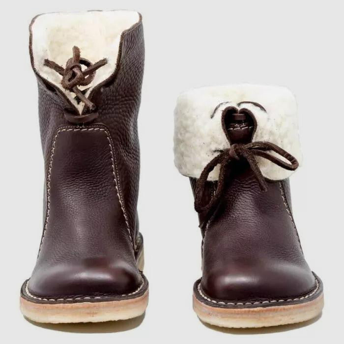 Hallie | Classic Fold-Over Shearling Snow Boots