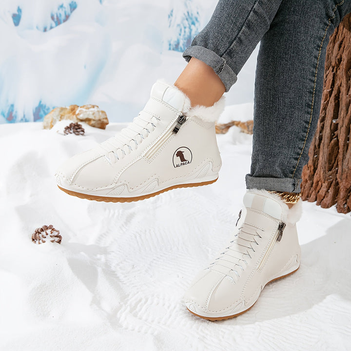 Harper | Chic Fur-Lined Zip-Up Winter Ankle Boots
