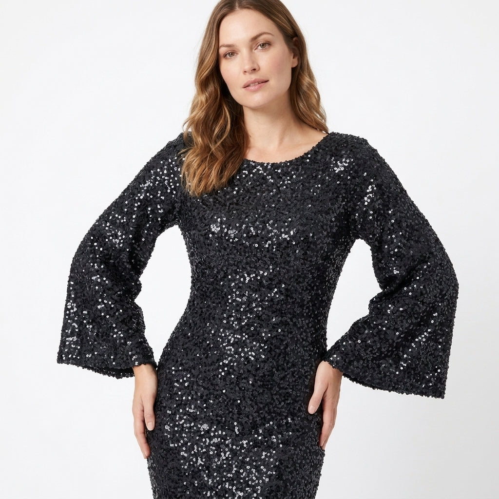 Harper | Classic Sequin Mermaid Maxi Dress