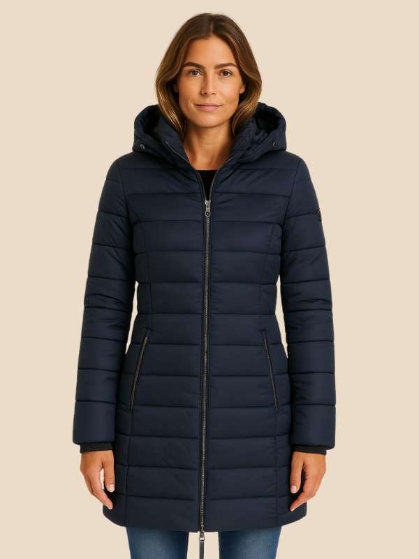 Harper | Elegant Hooded Quilted Ski Jacket