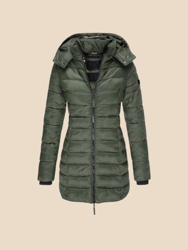 Harper | Elegant Hooded Quilted Ski Jacket