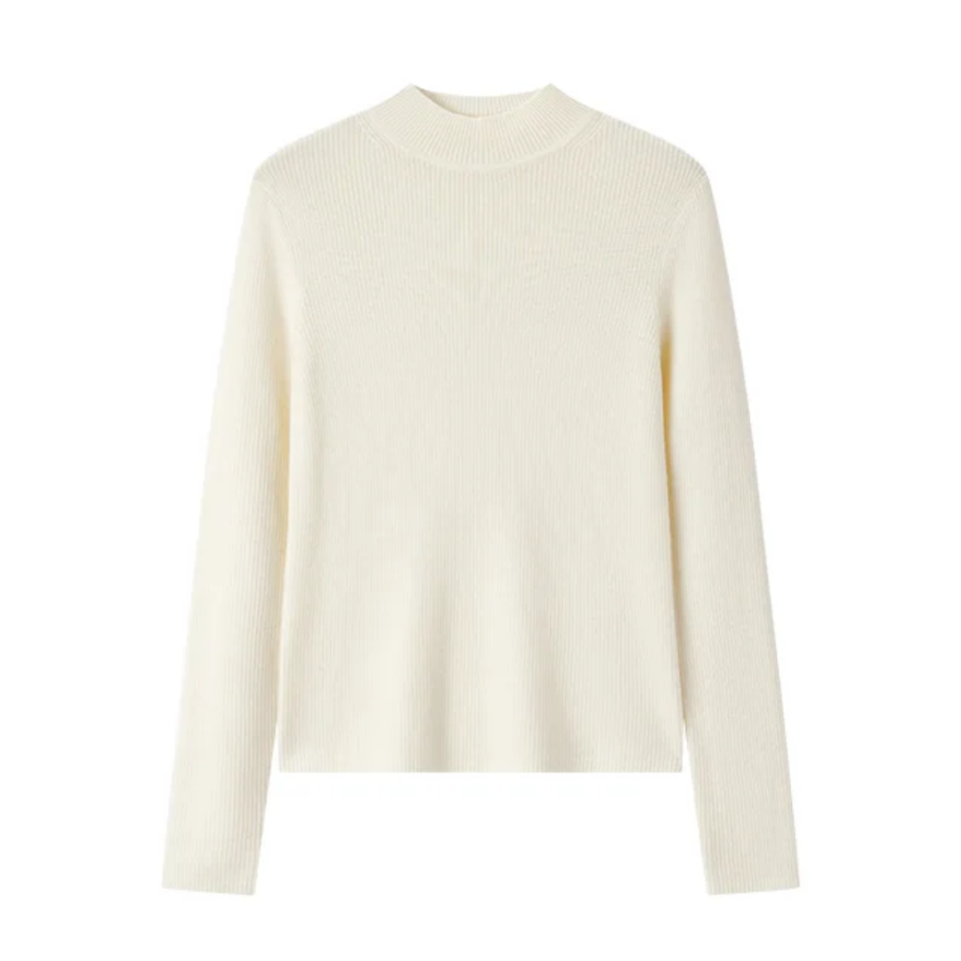 Harriet | Ribbed High Neck Slim Fit Womens Jumpers
