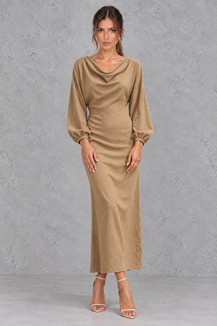 Hazel | Timeless Cowl Neck Jumper Dress