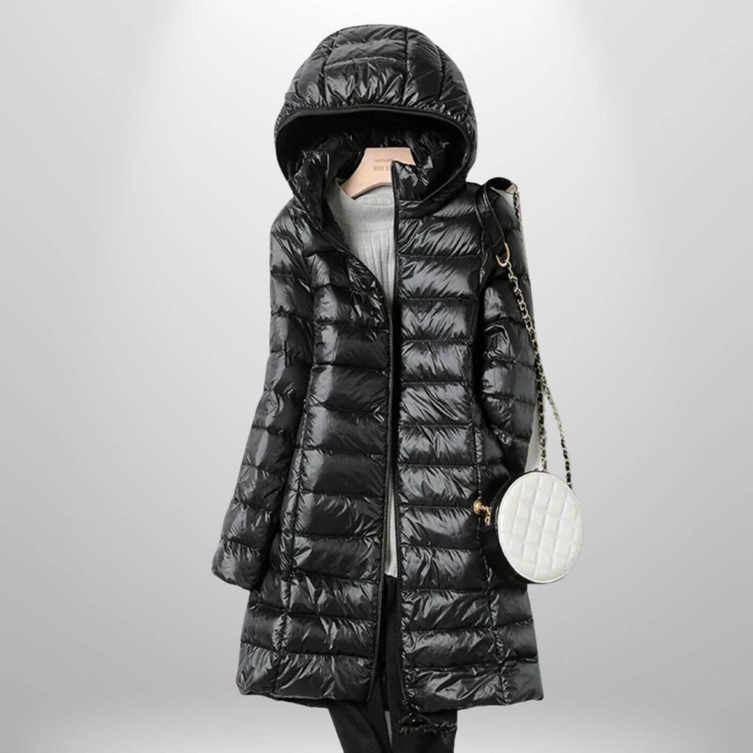 Hazel | Timeless Long Hooded Puffer Jacket