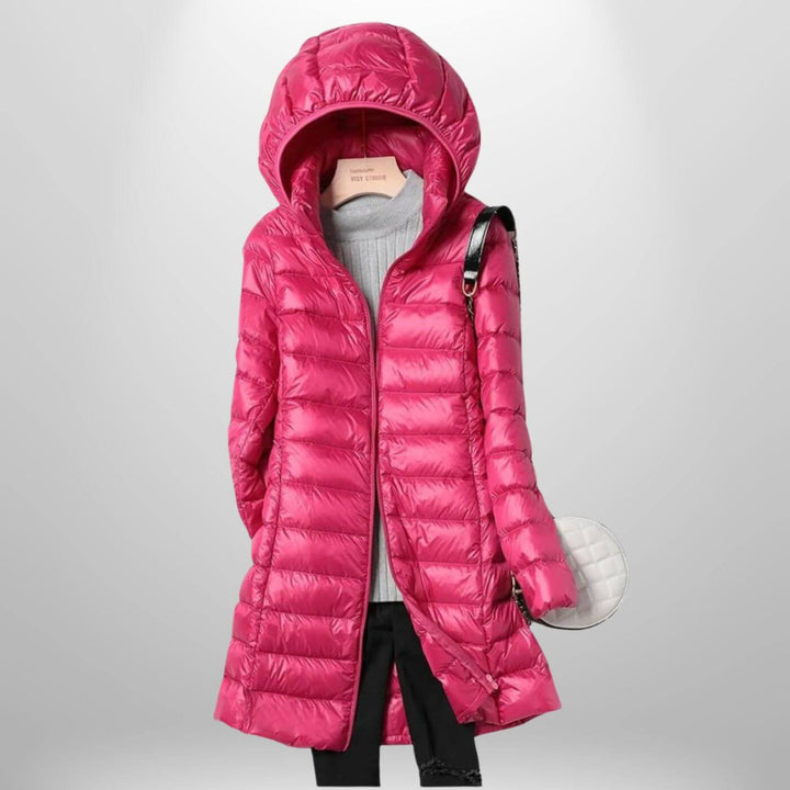 Hazel | Timeless Long Hooded Puffer Jacket