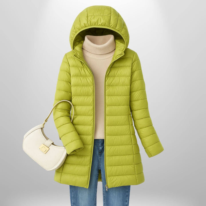 Hazel | Timeless Long Hooded Puffer Jacket