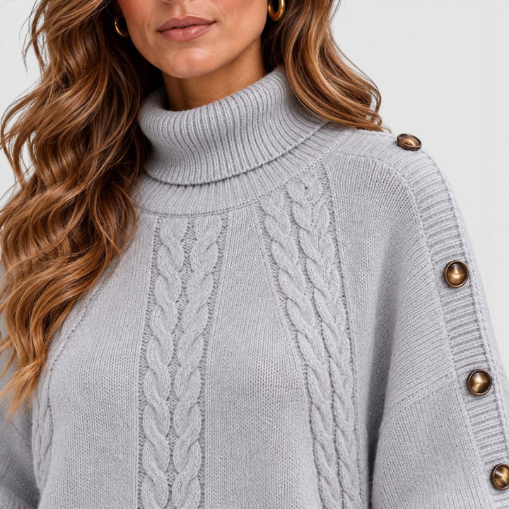 Isabella | Effortless Batwing Roll Neck Womens Knit Jumper