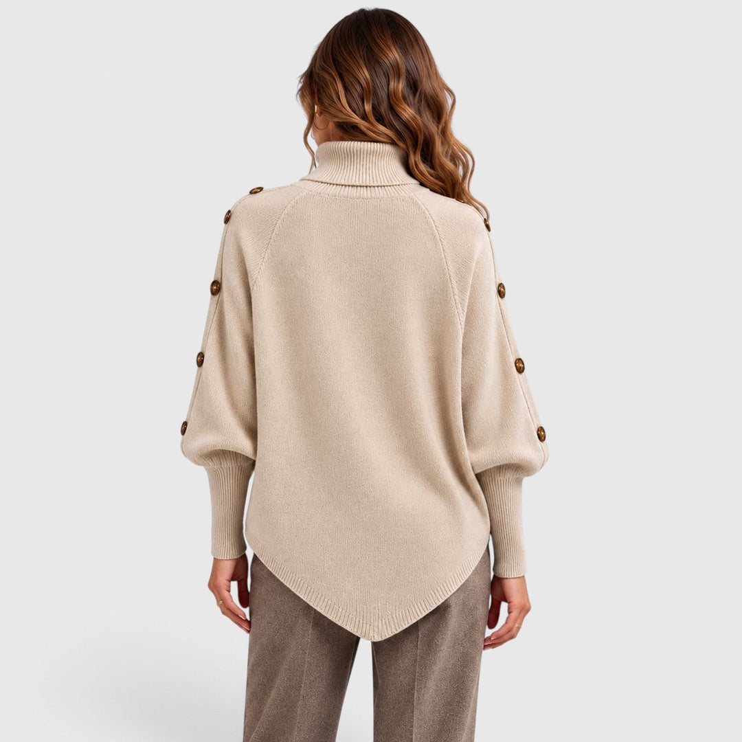 Isabella | Effortless Batwing Roll Neck Womens Knit Jumper
