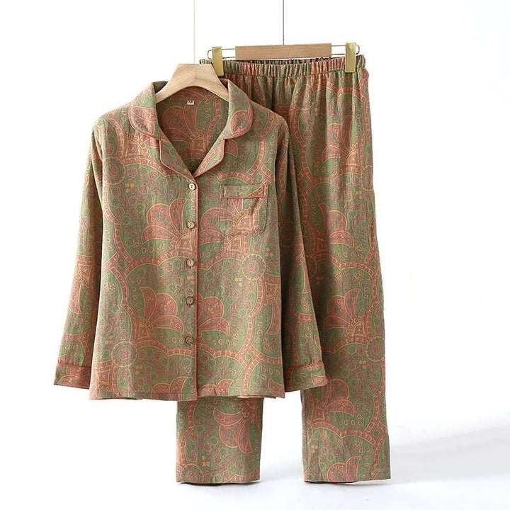 Isla | Sophisticated Paisley Long Sleeve Ladies Pyjamas