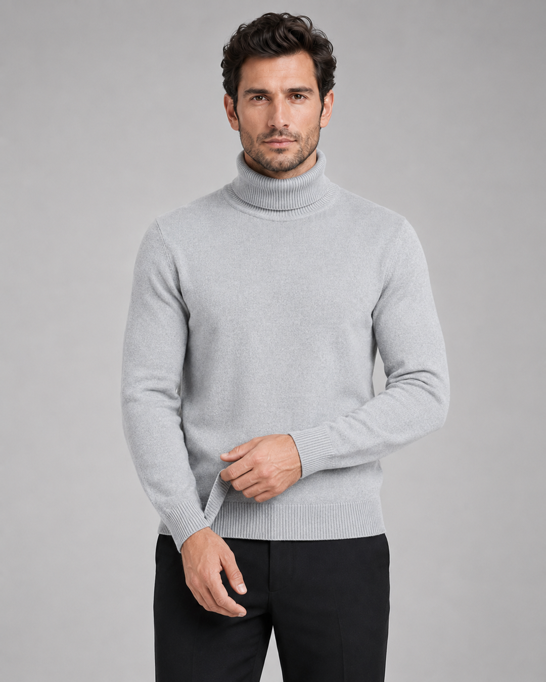 James | Timeless Roll Neck Mens Knit Jumper