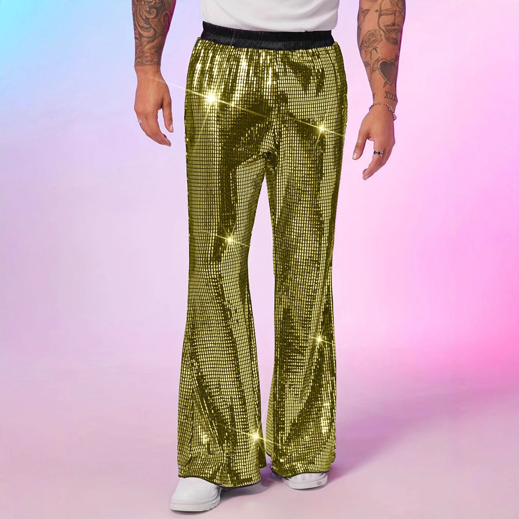 Jaxon | Relaxed Flared Sequin Trousers for Disco Party Wear