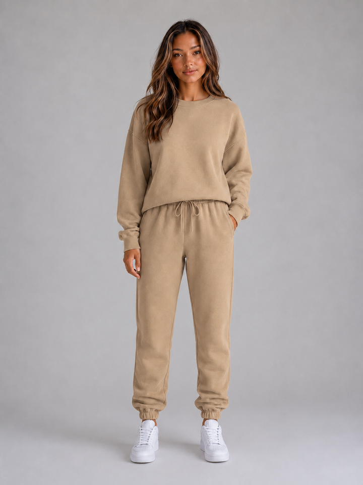 Jessica | Sophisticated Oversized Crew Neck Tracksuit Set