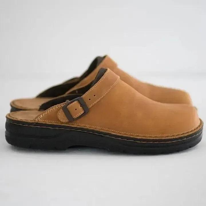 Joshua | Chic Buckle Strap Comfort Mule Slippers