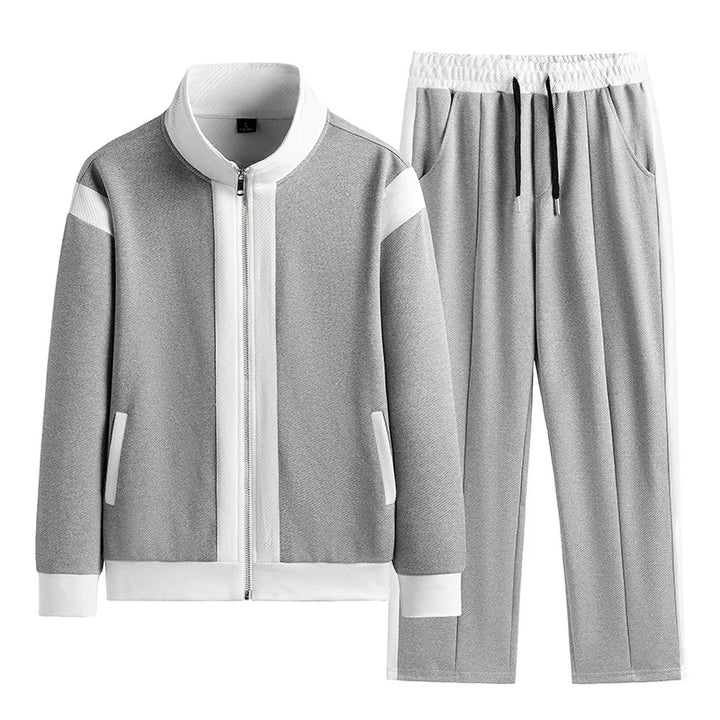 Liam | Cosy Contrast Trim Zip-Up Tracksuit Set